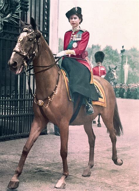 Queen Elizabeth On A Horse
